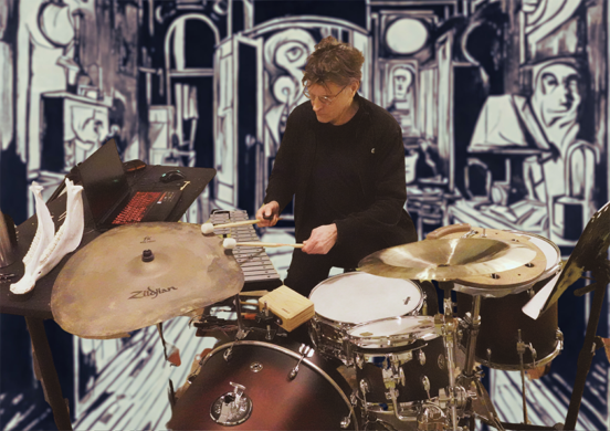 Concert-ciné "Batterie seule pour Maya Deren" conçu et mis en musique par Didier Ambact, présenté au Théâtre de Suresnes Jean Vilar dans le cadre de la saison 24-25