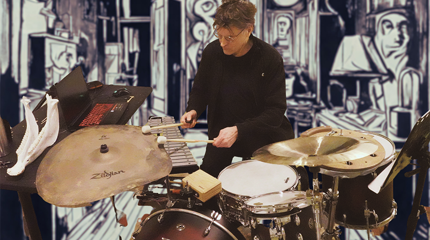 Concert-ciné "Batterie seule pour Maya Deren" conçu et mis en musique par Didier Ambact, présenté au Théâtre de Suresnes Jean Vilar dans le cadre de la saison 24-25